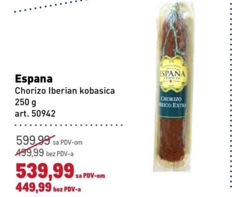 Espana Chorizo Iberian kobasica