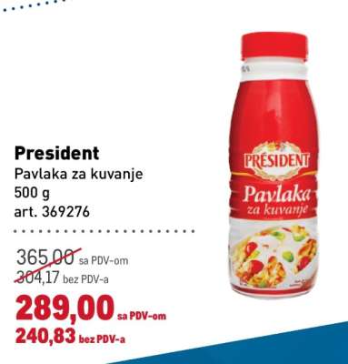 President Pavlaka za kuvanje