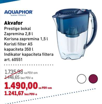 Akvafor Prestige bokal