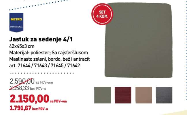 Jastuk za sedenje 4/1