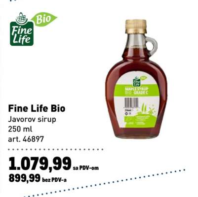 Fine Life Bio Javorov sirup