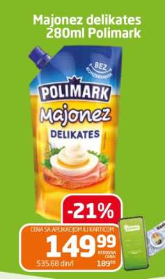Majonez delikates 280ml Polimark