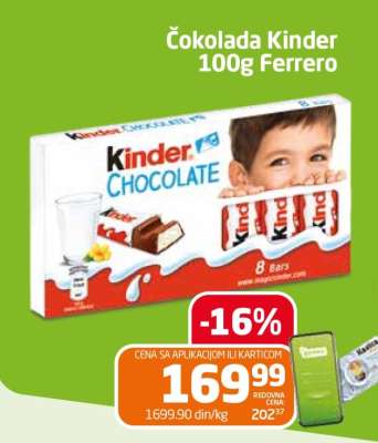 Čokolada Kinder 100g Ferrero