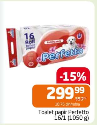 Toalet papir Perfetto 16/1 (1050 g)