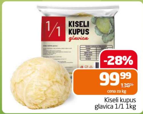 Kiseli kupus glavica 1/1 1kg