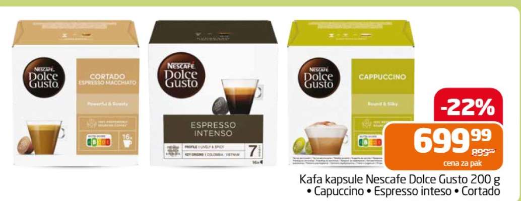 Kafa kapsule Nescafe Dolce Gusto 200 g