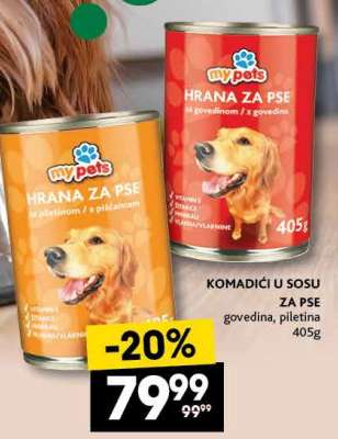 KOMADIĆI U SOSU ZA PSE
