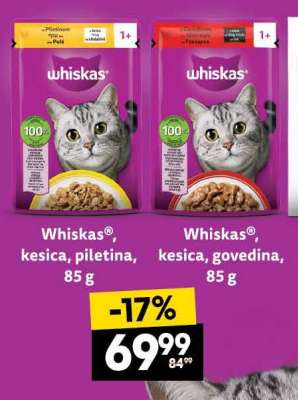 Whiskas®, kesica, piletina, 85 g