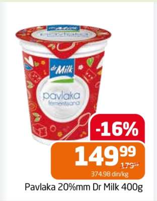 Pavlaka 20%mm Dr Milk 400g