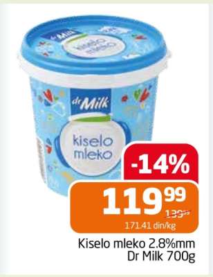 Kiselo mleko 2.8%mm Dr Milk 700g