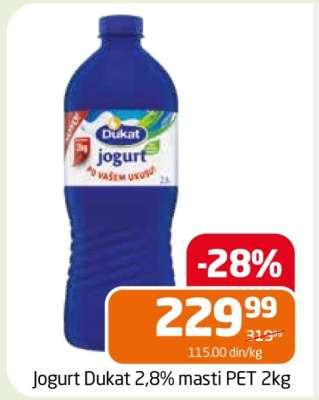 Jogurt Dukat 2,8% masti PET 2kg