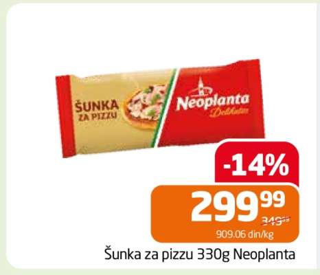 Šunka za pizzu 330g Neoplanta
