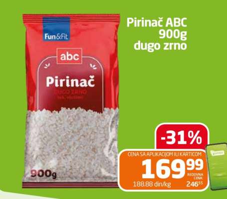 Pirinač ABC 900g dugo zrno