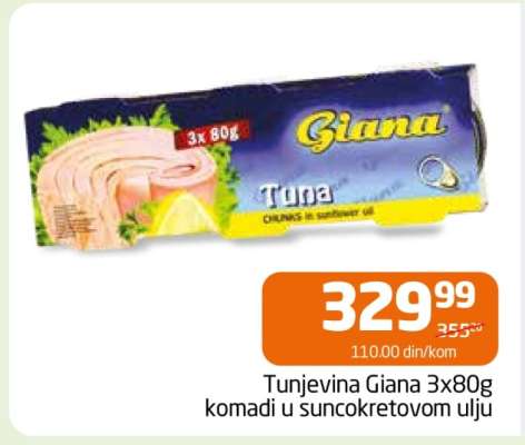 Tunjevina Giana 3x80g