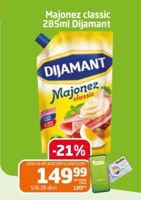 Majonez classic 285ml Dijamant