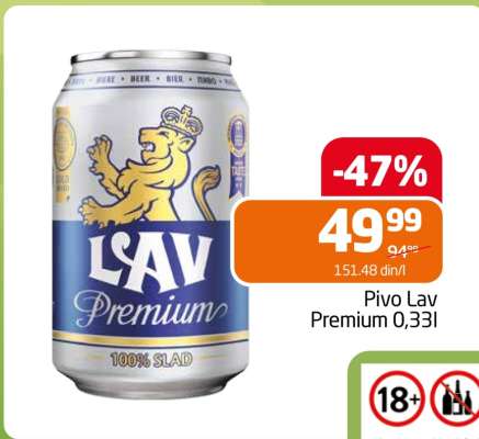 Pivo Lav premium 0,33l