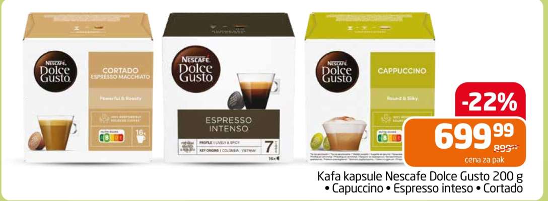 Kafa kapsule Nescafe Dolce Gusto 200 g