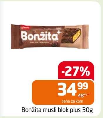 Bonžita musli blok plus 30g