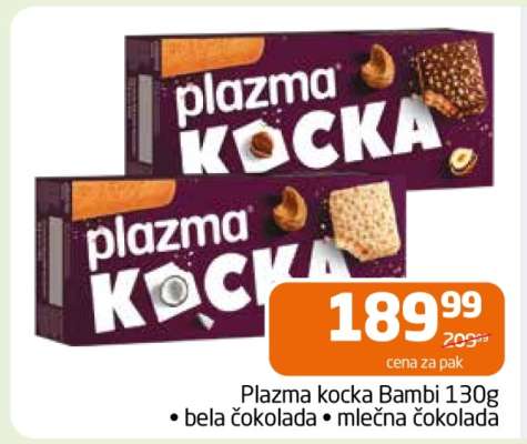 Plazma kocka Bambi 130g
