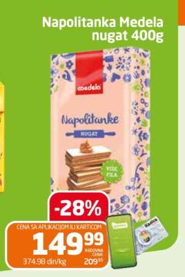 Napolitanka Medela nugat 400g