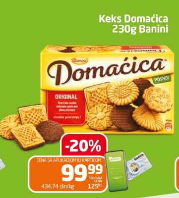 Keks Domaćica 230g Banini