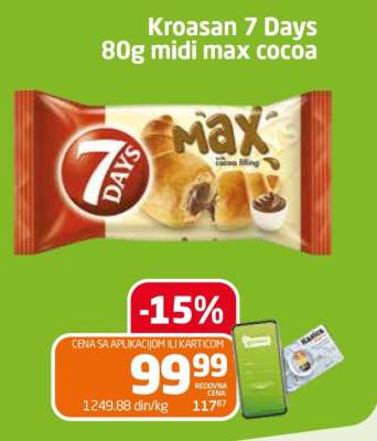 Kroasan 7 Days 80g midi max cocoa