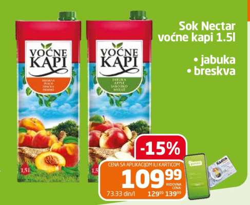 Sok Nectar voćne kapi 1.5l