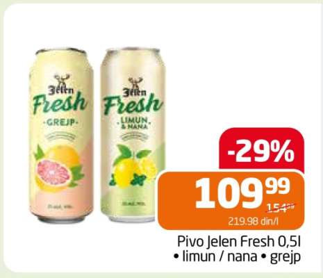 Pivo Jelen Fresh 0.5l