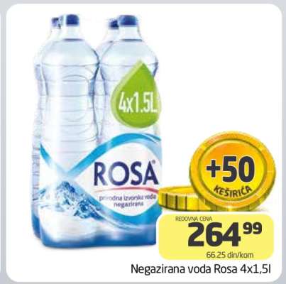 Negazirana voda Rosa 4x1,5l