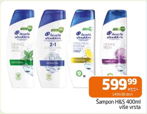 Šampon H&S 400ml