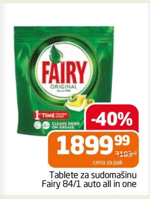 Tablete za sudomašinu Fairy 84/1 auto all in one