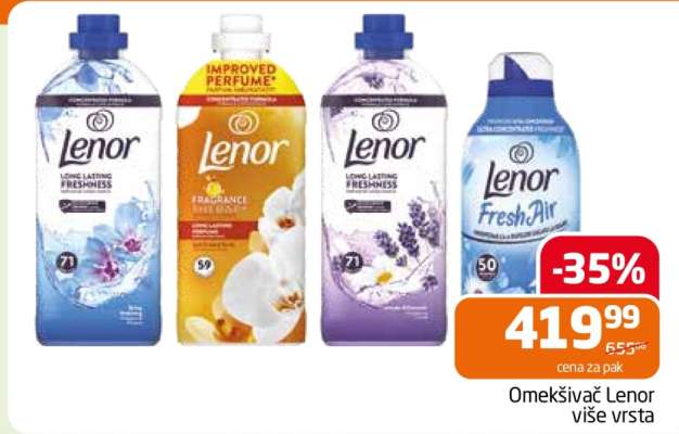 Omekšivač Lenor više vrsta