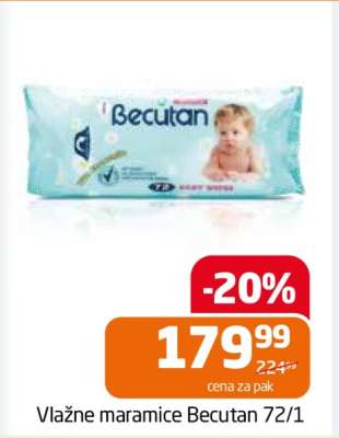 Vlažne maramice Becutan 72/1