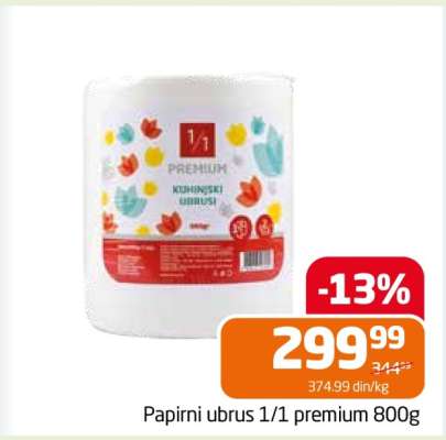 Papirni ubrus 1/1 premium 800g
