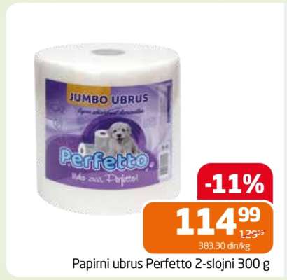 Papirni ubrus Perfetto 2-slojni 300 g