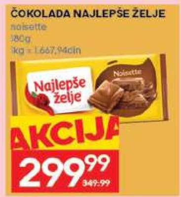 ČOKOLADA NAJLEPŠE ŽELJE