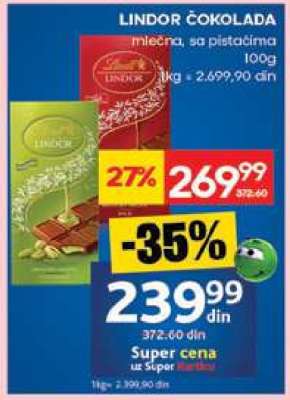 LINDOR ČOKOLADA