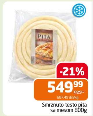 Smrznuto testo pita sa mesom 800g