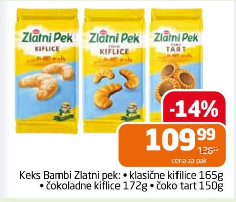 Keks Bambi Zlatni pek