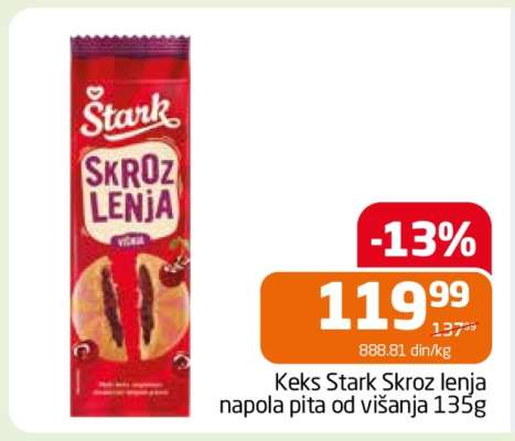 Keks Stark Skroz lenja napola pita od višanja 135g