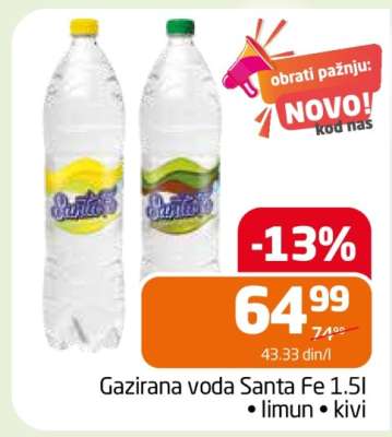 Gazirana voda Santa Fe 1.5l