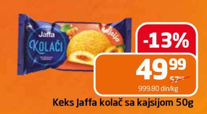 Keks Jaffa kolač sa kajsijom, 50g