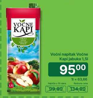Voćni napitak Voćne Kapi jabuka 1,5l