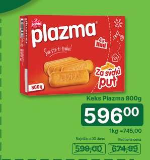 Keks Plazma 800g