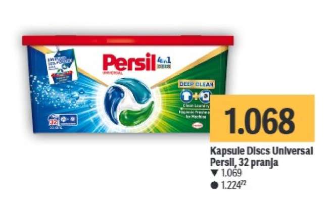 Kapsule Discs Universal Persil, 32 pranja