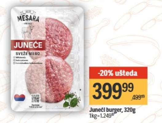 Junečí burger, 320g