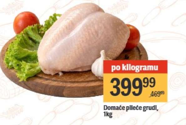 Domaće pileće grudi, 1kg