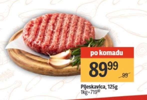 Pljeskavica, 125g