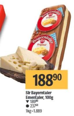 Sýr Bayerntaler Emmentaler, 100g