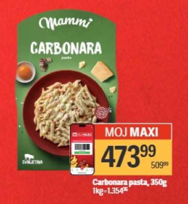 Carbonara pasta, 350g